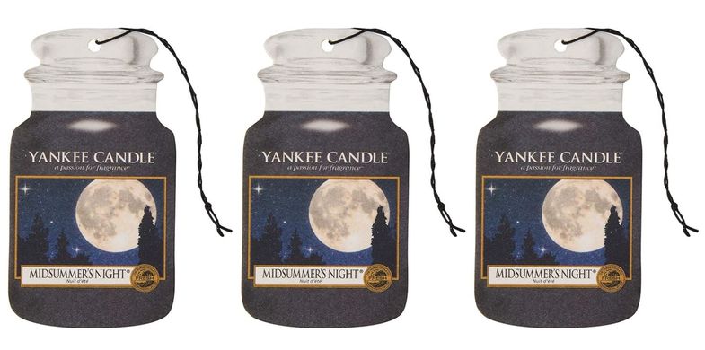 Ароматизований освіжувач повітря Midsummer’s Night Yankee Candle Car Jar Літня ніч, набір 3 штуки 1114285Е