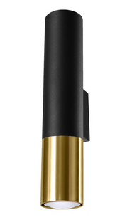 Світильник настінний Sollux Loopez 1 чорний/золотий (SL.0950) SL.0950 фото