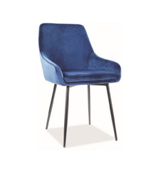 Кресло с подлокотниками Signal Albi Velvet синее мягкое bluvel 91 ALBIVCGR