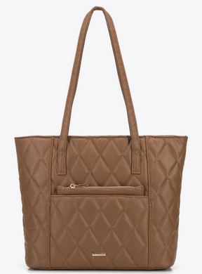 Стьобана сумка-шоппер з еко-шкіри зі знімною сумкою Wittchen 96-4Y-235-4 капучино