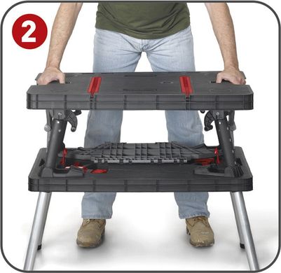 Верстак-стіл переносний Keter Folding Work Table PRO 237005 стіл для різання інструментальний