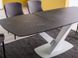 Обідній розкладний стіл Signal Cassino II Ceramic графіт мармур/білий 160(220)х90 см загартоване скло