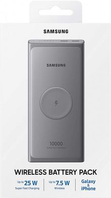 Аккумулятор Powerbank Samsung EB-U3300, 10000mAh, 25W, FC, USB Type-C, Wirel. Char. Gray (EB-U3300XJRGRU)
