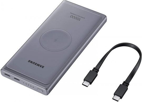 Аккумулятор Powerbank Samsung EB-U3300, 10000mAh, 25W, FC, USB Type-C, Wirel. Char. Gray (EB-U3300XJRGRU)