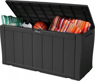 Ящик-скриня садовий для зберігання Keter Sherwood Storage Box 270 л графіт 230145