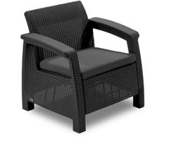 Кресло пластиковое садовое Keter Corfu Chair 242902 графит