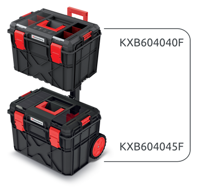 Набір із двох ящиків для інструментів на колесах X BLOCK LOG Kistenberg KXBS604085F