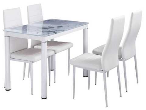 Кухонний стіл обідній Signal Damar 60х80 білий загартоване скло