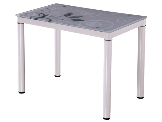 Кухонный стол обеденный Signal Damar 60х80 белый закаленное стекло