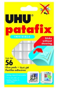 Фиксирующие подушечки UHU Рatafix Invisible 56 шт прозрачные 37155