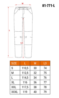 Штани робочі водонепроникні підвищеної видимості помаранчеві L Neo Tools 81-771-L