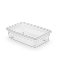 Универсальный пластиковый контейнер для хранения с клипсами 29 л 58,5x39,5x17 см BaseStore 2711