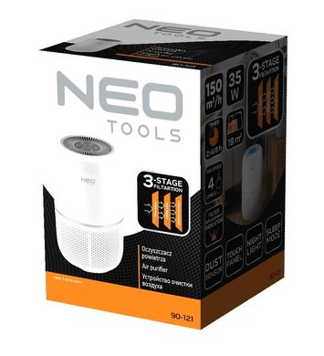 Воздухоочиститель 3 в 1 фильтр HEPA фильтрует 99,97% мелких частиц пыли Neo Tools 90-121