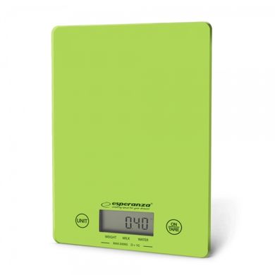 Весы кухонные цифровые до 5 кг ESPERANZA Scales зеленые EKS002G