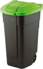 Мусорный контейнер на колесиках REFUSE BIN KETER 110 бак для мусора пластиковый зеленый