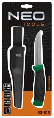 Ніж універсальний Finka 21,5 см лезо 9,5 см Neo Tools 63-105