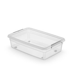 Универсальный пластиковый контейнер для хранения с клипсами 29 л 58,5x39,5x17 см Orplast BaseStore bedroller 2712