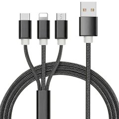 USB 3in1 кабель зарядное устройство для IPHONE MICRO-USB USB C