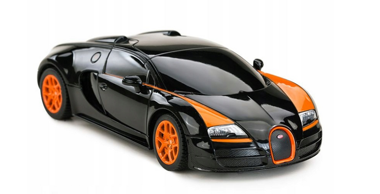 Модель автомобиля на дистанционном управлении Bugatti Grand Sport R/C 1:24 Rastar 47000 чорний