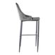 Барний стілець Trix B H-1 Velvet Сірий SIGNAL на чорних металевих ніжках