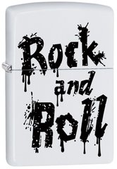 Зажигалка Zippo Rock and Roll 29538 Рок-н-ролл белая матовая