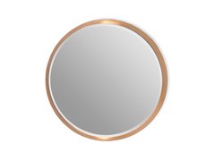 Дзеркало кругле з фаскою в золотій рамі, діаметр 60 см 12F-361