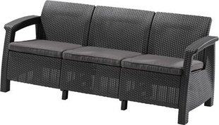 Диван для саду і тераси Keter Corfu Love Seat Max графіт 258975