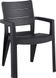 Садовий стілець з підлокітниками KETER IBIZA 206975 графіт