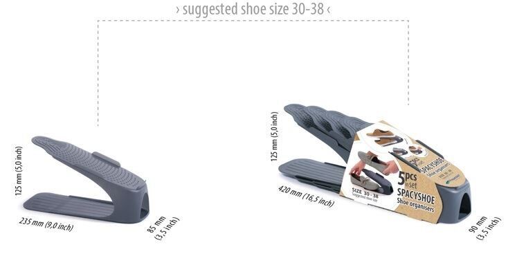Набор органайзеров для обуви PROSPERPLAST Spacyshoe set (размер 38-45) прозрачный
