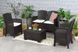 Набор мебели пластиковой из техноротанга Bica Set Lido 2 коричневый 4-местный 9217.3