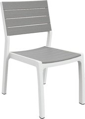 Садовый стул KETER HARMONY 236053 белый/серый пластиковый для сада, терассы, балкона и патио