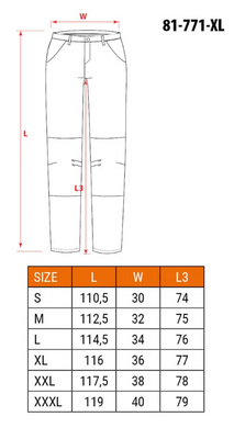 Штани робочі водонепроникні підвищеної видимості помаранчеві XL Neo Tools 81-771-XL