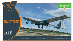 Сборная модель 1/48 БПЛА Байрактор Bayraktar TB.2 UAV unmanned aerial vehicle Clear Prop! CP4809