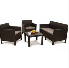 Комплект садовой мебели из ротанга Orlando + столик Keter 228017 коричневый