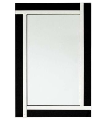 Дзеркало настінне прямокутне ЕRО-HOME TM8004 (80x120 см) підвісне в чорній оправі