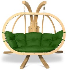 Кресло-качели из дерева Timber Plus O-Zone Premier зеленые 003563