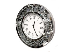 Годинник дзеркальний круглий з діамантами 50х50 см 15JS0015