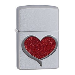 Зажигалка Zippo Glitter Heart 29410 Сердце с блестками