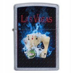 Зажигалка Zippo Las Vegas Card Chip Smoke 60003463 Лас-Вегас Карта Фишка Дым