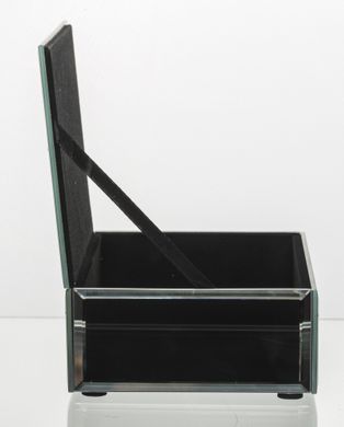 Декоративная шкатулка для бижутерии 142929 стекло черная
