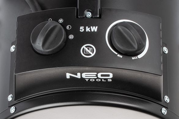 Електрична теплова гармата 5 кВт, ~3ф, 380 В IPX4 обігрівач промисловий Neo Tools 90-069