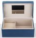 Декоративный ящик для украшений прямоугольный синего цвета