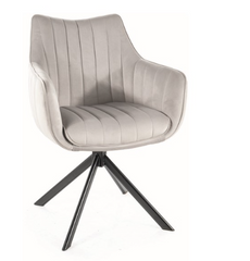 Кресло мягкое со спинкой Signal Azalia Velvet Bluvel 03 светло-серый