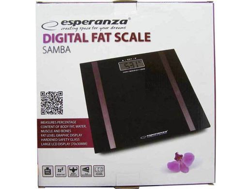 Весы напольные электронные 180 кг черный Esperanza EBS018K