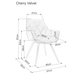 Крісло м'ягке зі спинкою Signal Cherry Velvet Bluvel 85 (Морський/голубий, вельвет)