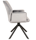 Кресло мягкое со спинкой с подлокотниками поворотное Signal Boogie II Velvet Bluvel 14 серый