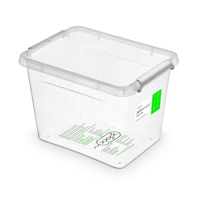 Антибактеріальний пластиковий харчовий контейнер з мікрочастинками срібла 2,5 л 19,5 х 15 х 14 см Orplast 1252