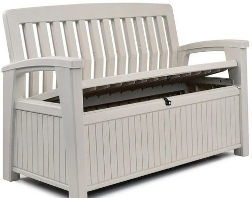 Скамейка-ящик для хранения Keter Patio Storage Bench белая 253818