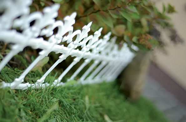 Садовий паркан (огорожа) Prosperplast Garden Art IPLB-S449 бордюр білий