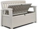 Лавка-ящик для зберігання Keter Patio Storage Bench біла 253818